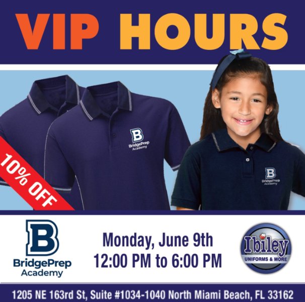 Private Uniform Sale at Ibiley Uniforms at 1205 NE 163rd St Suite #1034-1040 North Miami Beach, FL 33162